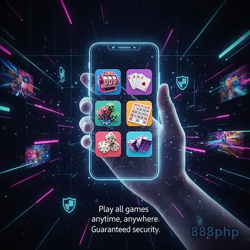 User enjoying mobile casino gaming on 888php app